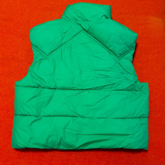 Zara neon green oversized puffer quilted vest NWOT - Picture 9 of 11